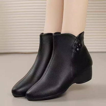 Botines de cuña nuevos (piel auténtica)