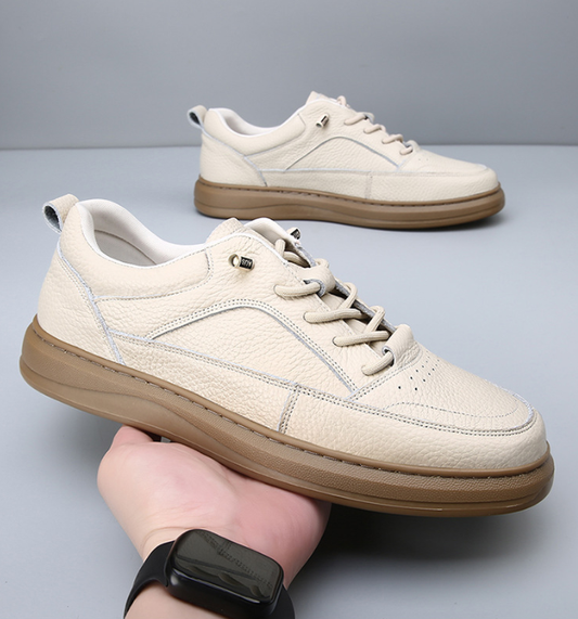 Zapatos casuales de piel de vacuno de primera calidad para hombre